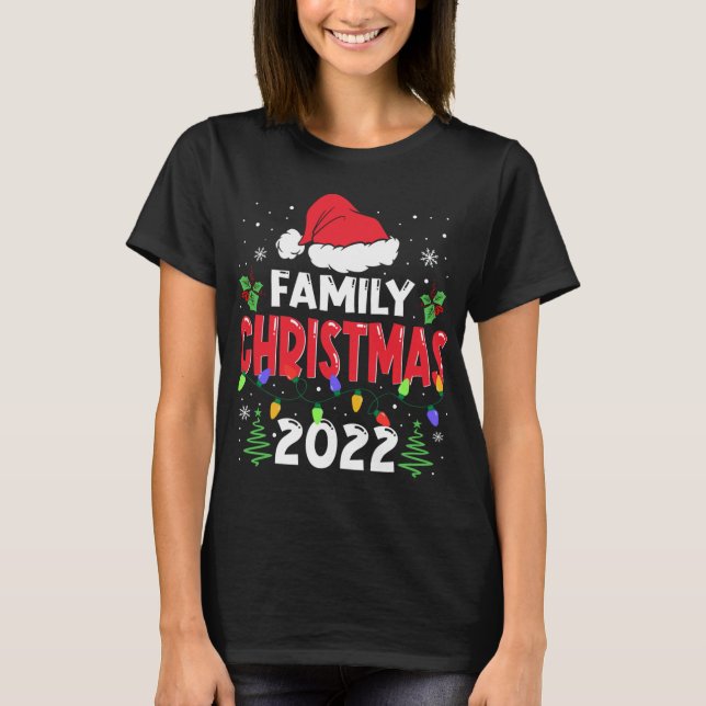 T-shirt Famille Noël 2022 Equipe Correspondante Père Noël  (Devant)