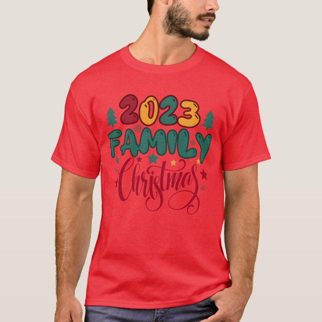 T-shirt FAMILLE NOËL 2023 fille (Devant)