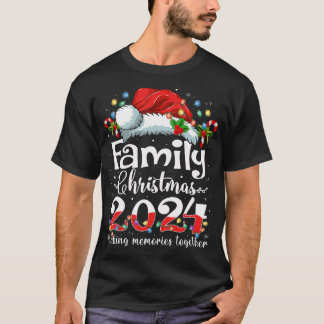 T-shirt Famille Noël 2024 Equipe Correspondante Père Noël 
