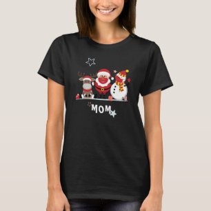 T-shirt Famille Noël Fête Personnalisée Maman