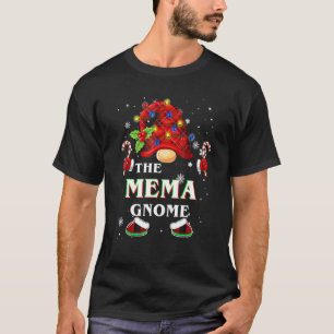 T-shirt Famille Noël Pyjama Mema Gnome Buffalo Plaid Matc