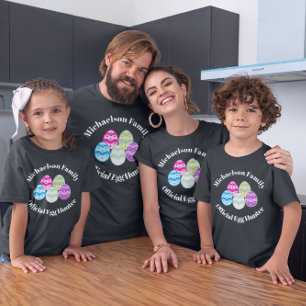 T-shirt Famille officielle de chasseurs d'oeufs de Pâques
