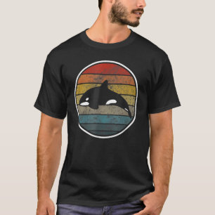T-shirt Famille Orca Vintage Art Retro Killer Whale Famill