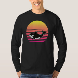 T-shirt Famille Orca Vintage Art Retro Killer Whale Famill