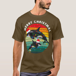 T-shirt Famille Orca Vintage Retro Killer Whale Famille