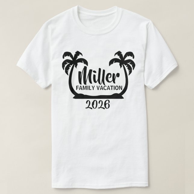 T-shirt famille Palm Trees (Design devant)