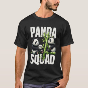 T-shirt Famille Panda Squad Ours Animaux Sauvages Adorable