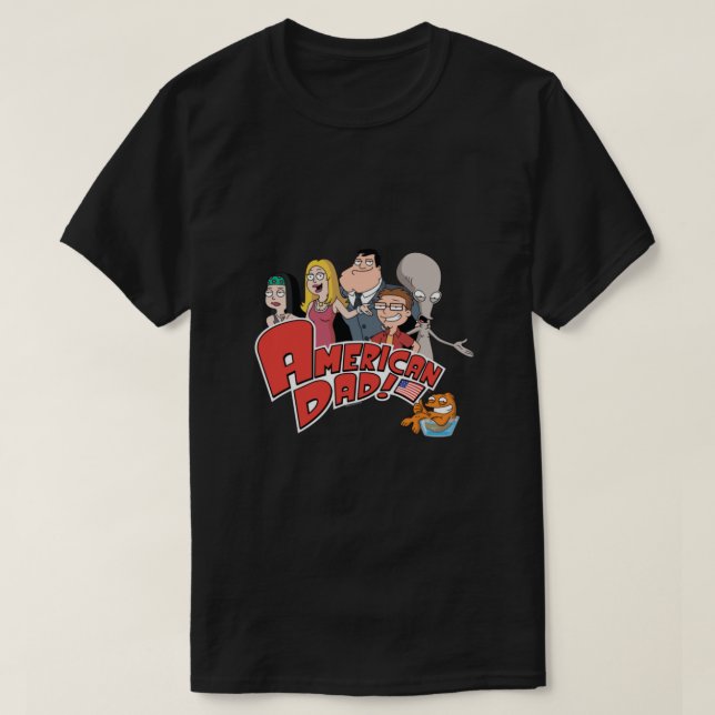 T-shirt Famille Papa Américaine Avec Logo Essentiel (Design devant)