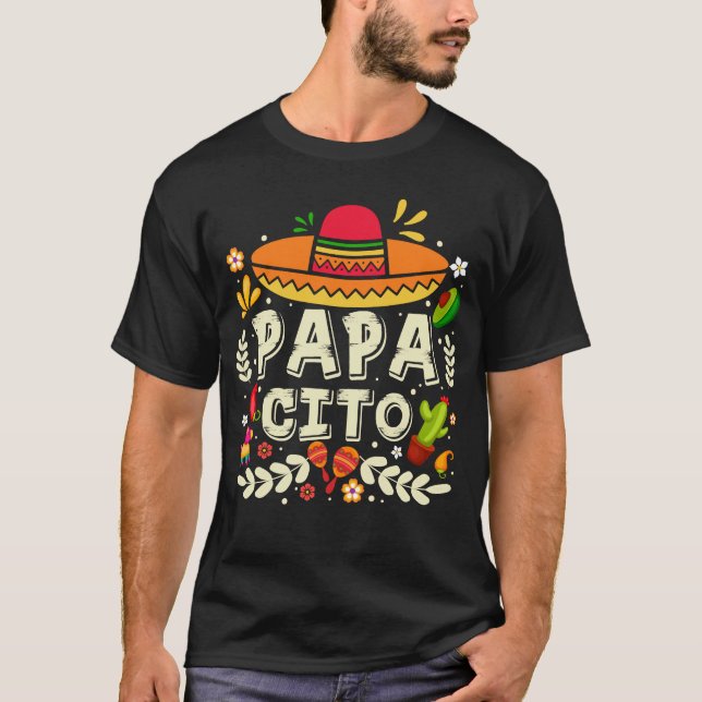 T-shirt Famille Papacito Cinco De Mayo Matchin Couple (Devant)