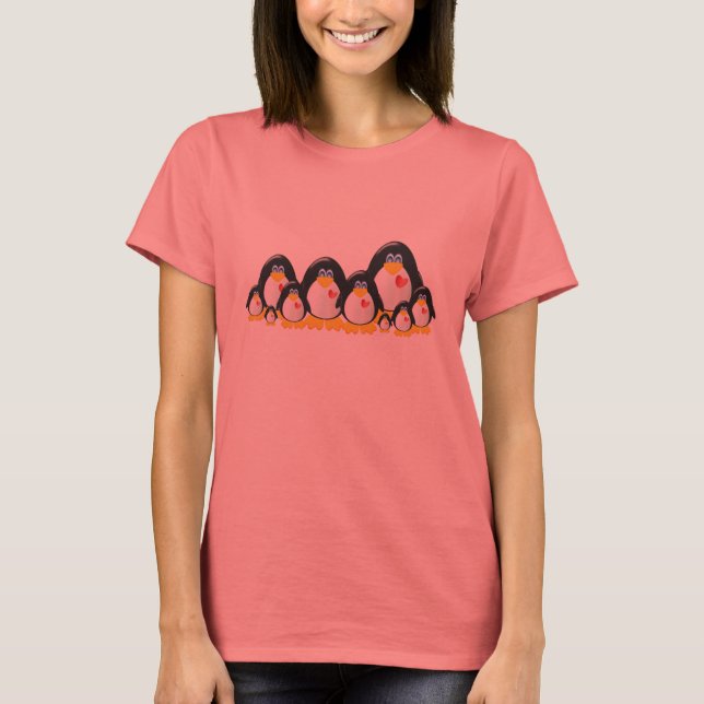 T-shirt Famille Penguin (Devant)