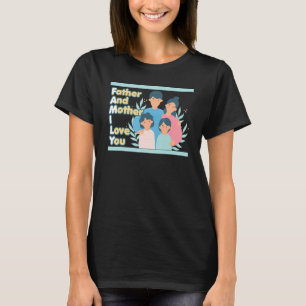 T-shirt Famille Père Et Mère Amour Fier Vous Adoption F