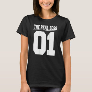 T-shirt Famille Père Mère Fils Fille Le Patron Le Rea