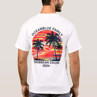 T-shirt Famille Personnalisée Croisière Vacances Retro Cor