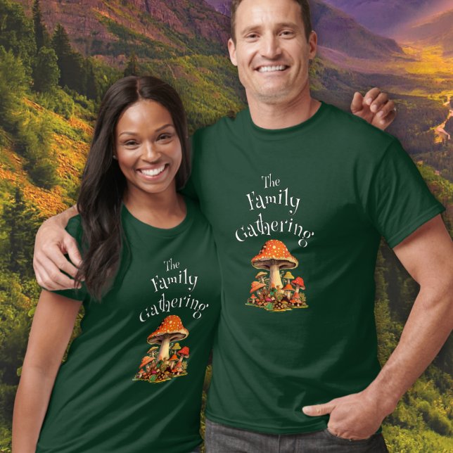 T-shirt Famille Personnalisée Réunion Rétro Champignons am (Créateur téléchargé)