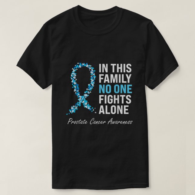 T-shirt Famille Prostate Cancer Sensibilisation Light Bleu (Design devant)