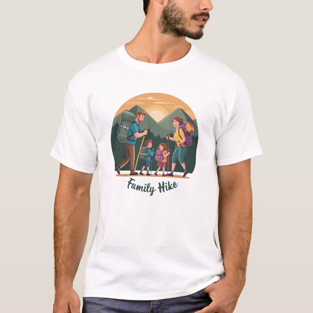T-shirt famille randonnée (Devant)