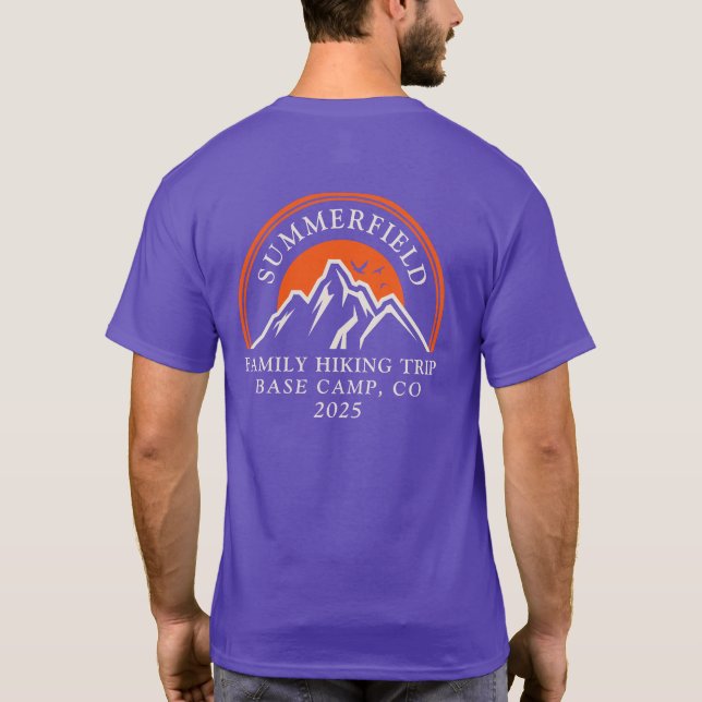 T-shirt Famille Randonnée Voyage Correspondance Mountain N (Dos)