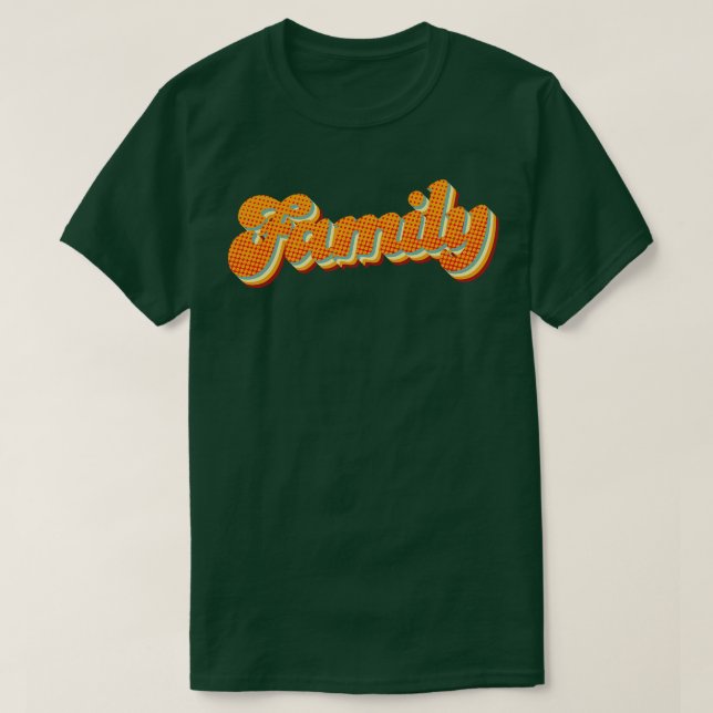 T-shirt Famille Retro (Design devant)