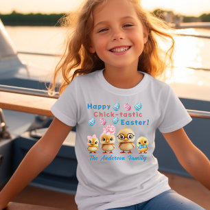 T-shirt famille Retro Happy Easter Chicks