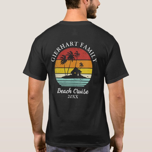 T-shirt Famille Reunion Beach Cruise Correspondant Personn (Dos)