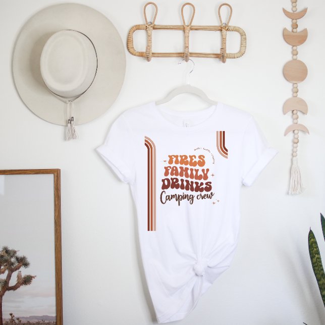 T-shirt Famille Réunion Camping Road Trip | Retro Boho (Créateur téléchargé)
