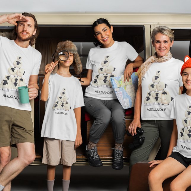 T-shirt Famille Réunion Collecte Amusants Mouton Noir Nom (Créateur téléchargé)