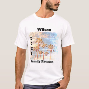 T-shirt Famille Réunion Faded Photo Palmes Vintages Keepsa