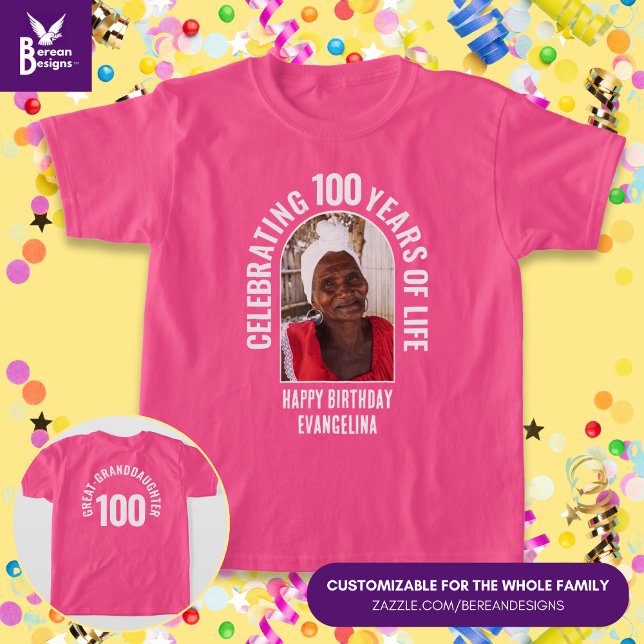 T-shirt Famille Réunion personnalisée Correspondance Anniv (Matching Family Birthday T-Shirt with Customizable Text and Photo. Ideal for reunions & milestones.)