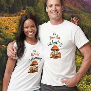 T-shirt Famille Réunion Rétro Amusants Champignons Personn