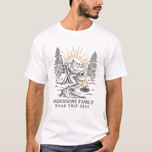T-shirt Famille Réunion Road Trip Mountain Personnalisé