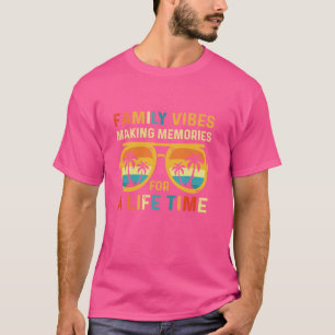 T-shirt Famille Réunion Vacances Famille Vibes d'été Faire