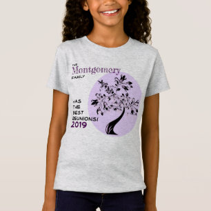 T-Shirt Famille Réunion Violet Art Moderne Arbre Memento