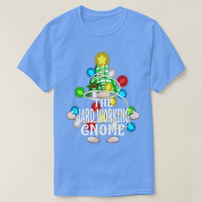 T-shirt Famille S de Noël Gnome Travaillant (Design devant)