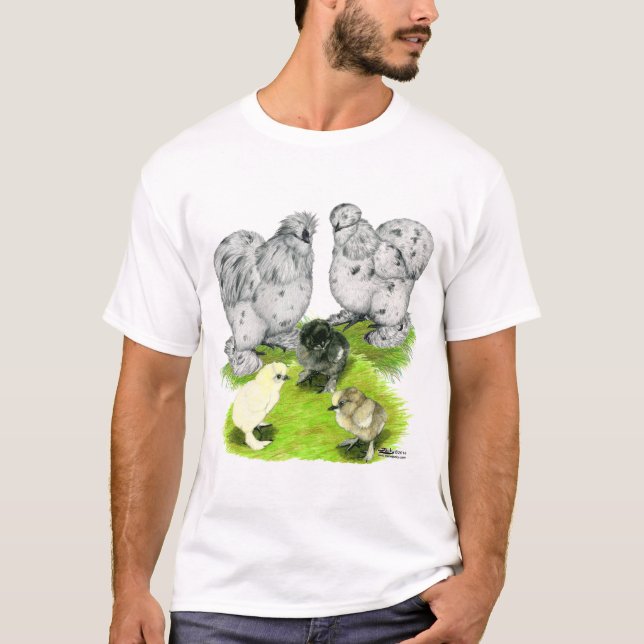 T-shirt Famille Silkie Bantam Splash (Devant)