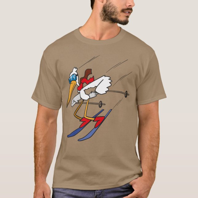 T-shirt Famille Ski Bird (Devant)
