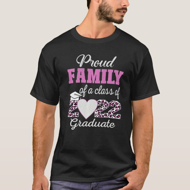 T-shirt Famille Super Fière De 2022 Diplômé Famille Awesom (Devant)