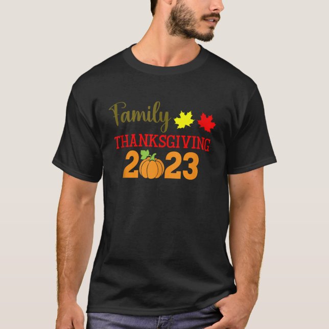 T-shirt Famille Thanksgiving 2023 assorti dinde automne au (Devant)