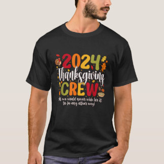 T-shirt Famille Thanksgiving 2024 Thanksgiving Crew Turqui