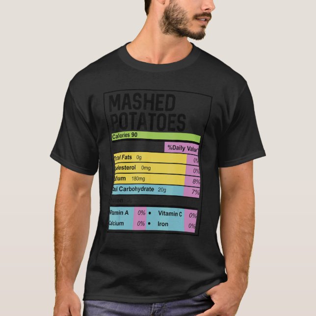 T-shirt Famille Thanksgiving Funny Mashed Potatoes Nutriti (Devant)