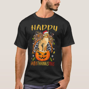 T-shirt Famille Thanksgiving Joyeux Hallothanksmas Turquie