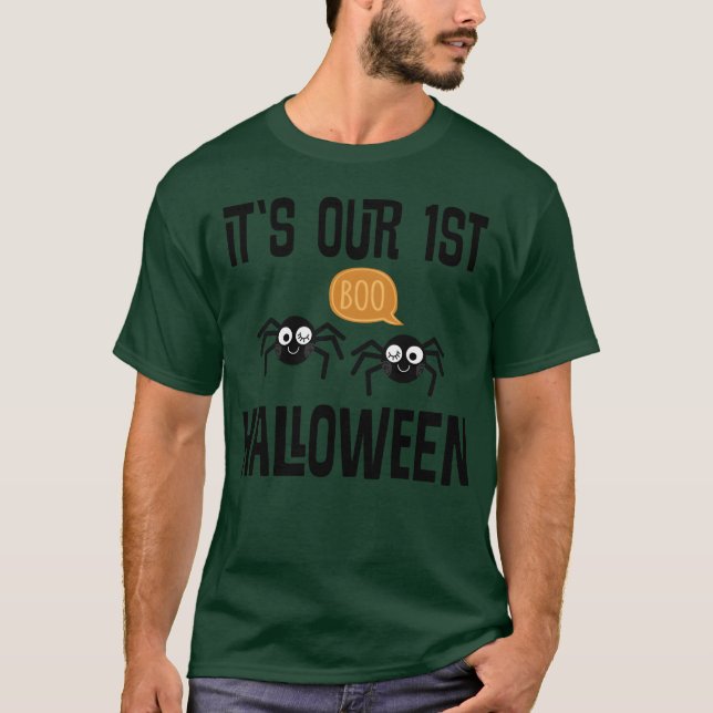 T-shirt Famille Twins First Halloween (Devant)