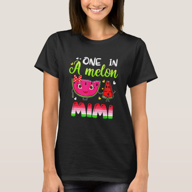 T-shirt Famille Un Dans Un Melon Mimi Fête Anniversaire Co (Devant)