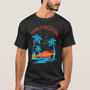 T-shirt Famille Vacances 2023 Baltimore Matching Group Sum