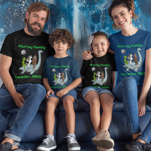 T-shirt Famille Vacances Groupe Tee Bigfoot Unicorn Alien
