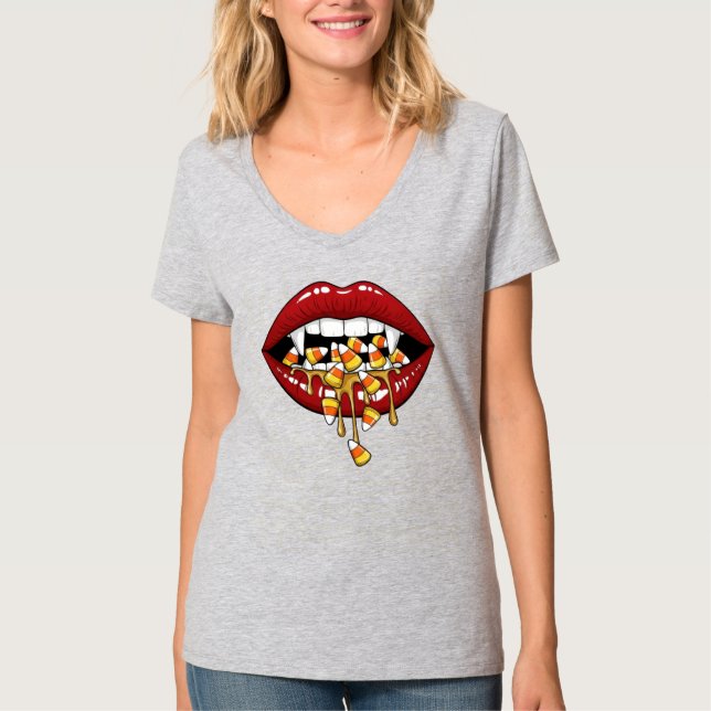 T-shirt Famille Vampire Manger Candy (Devant)