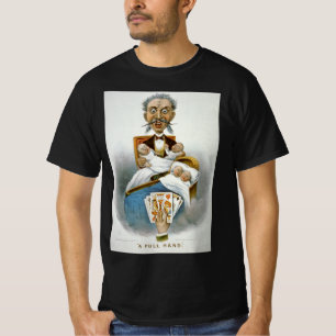 T-shirt Famille vintage, père avec bébé Quadruplet