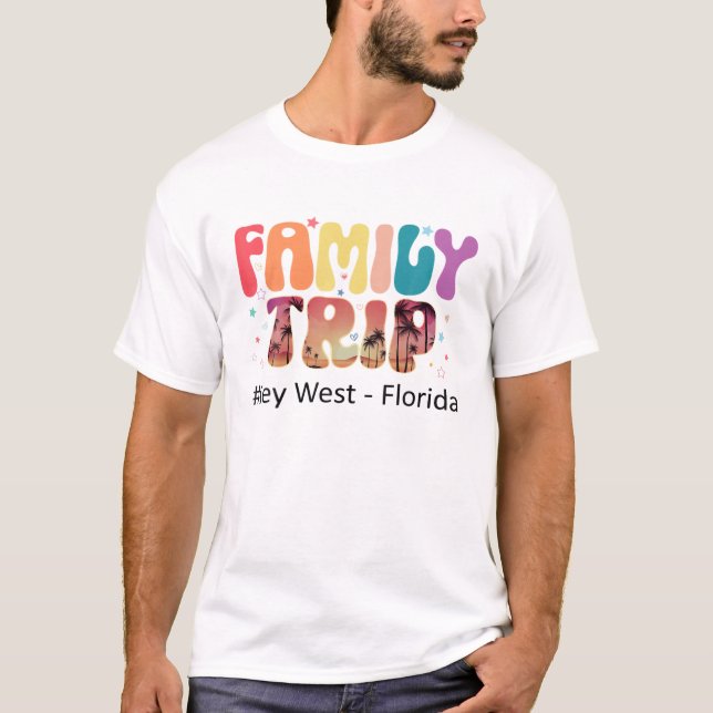 T-shirt Famille Voyage Key West Florida Famille Vacances M (Devant)