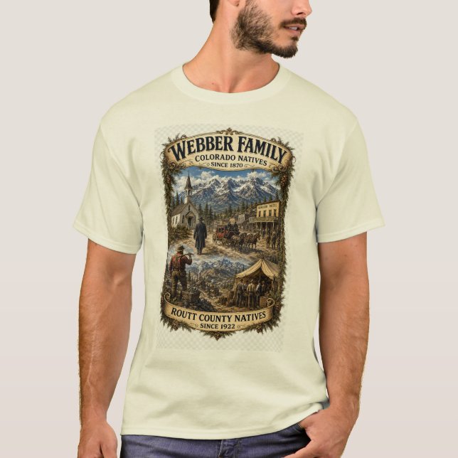 T-shirt Famille Webber Natives du Colorado (Devant)