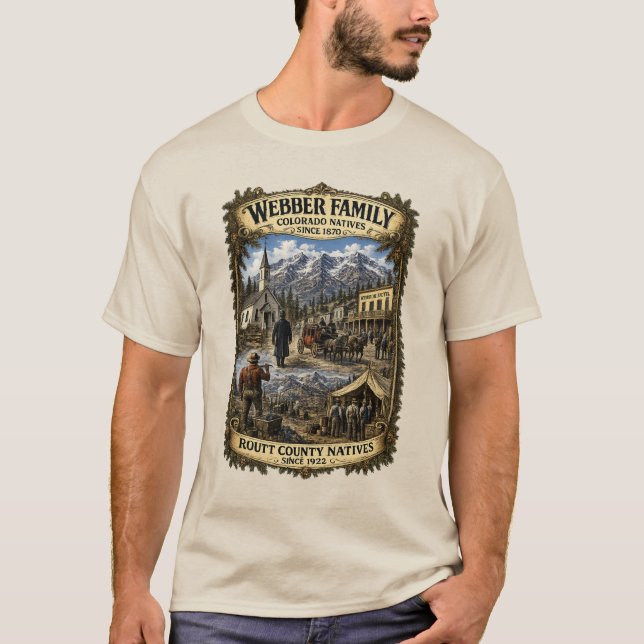 T-shirt Famille Webber Natives du Colorado (Devant)