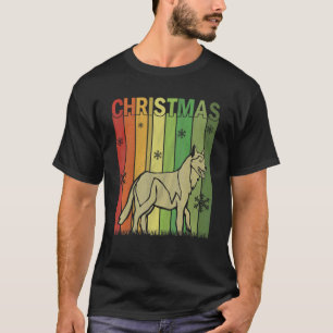 T-shirt Famille Xmas Pj Correspondant Rétro Chien Husky Si
